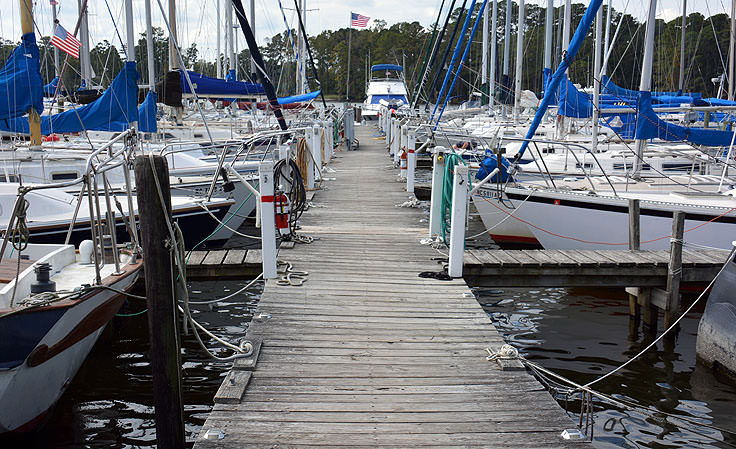 Sailing is popular in Bath (and the nearby Pamlico River)