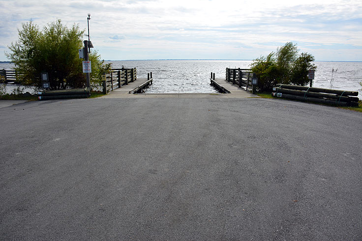 Boat ramp at Pettigrew State Park