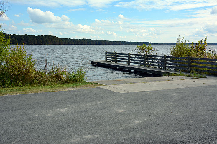 Boat ramp at Pettigrew State Park