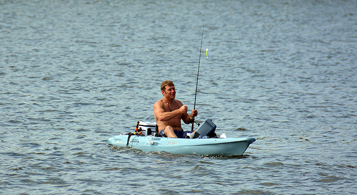 Kayak fishing in Bath Creek, NC