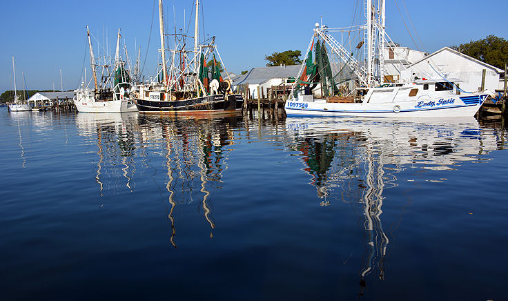 Fishing boats in Oriental, NC