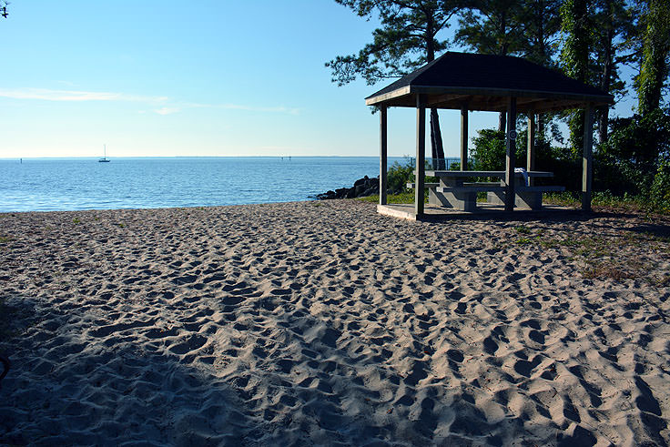 A very small beach in Oriental, NC