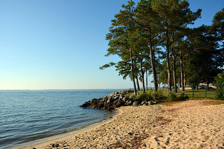 A very small beach in Oriental, NC